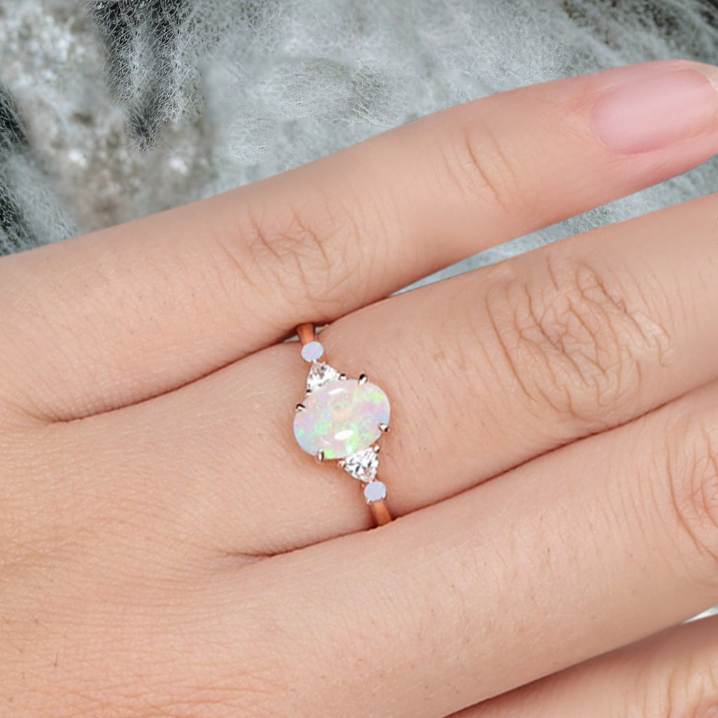 Bague de fiançailles vintage en forme de poire avec aigue-marine, ensemble de bagues de mariage uniques, cadeau d'anniversaire