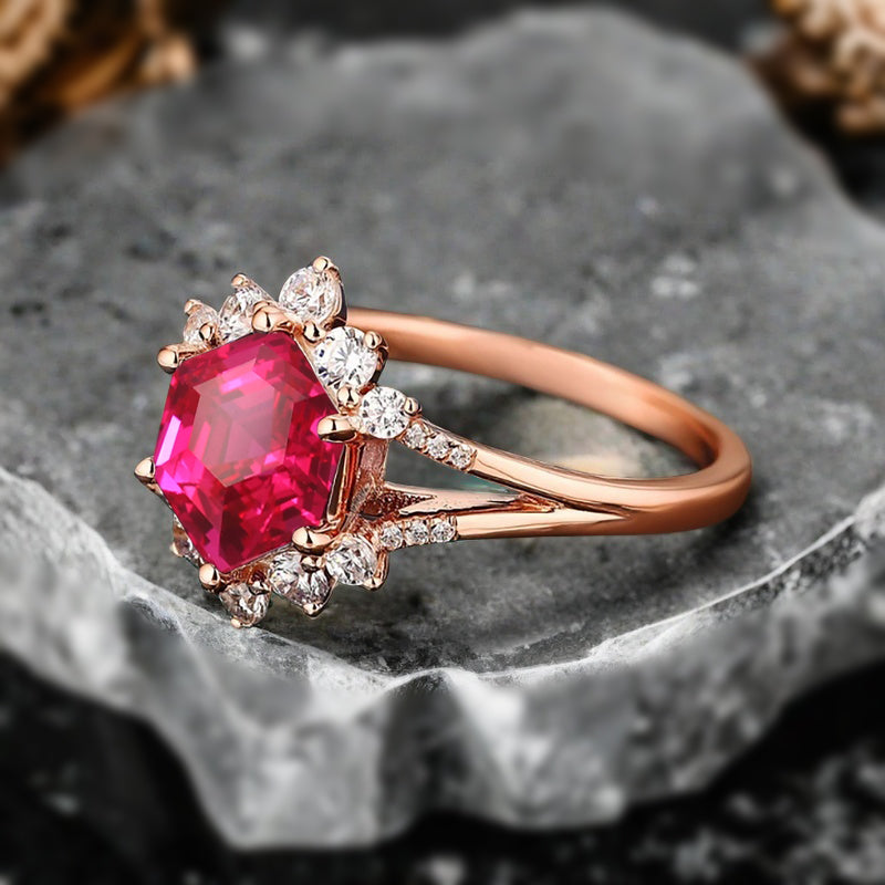 Bague de fiançailles vintage en forme de poire avec aigue-marine, ensemble de bagues de mariage uniques, cadeau d'anniversaire