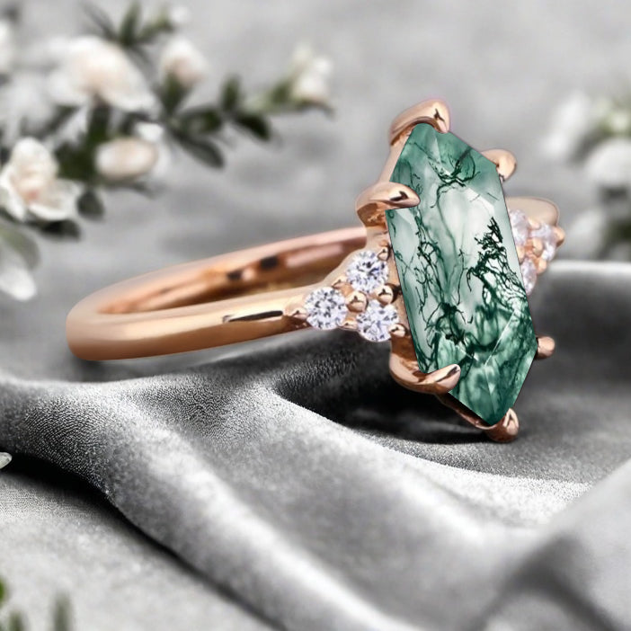 Bague de fiançailles vintage en forme de poire avec aigue-marine, ensemble de bagues de mariage uniques, cadeau d'anniversaire
