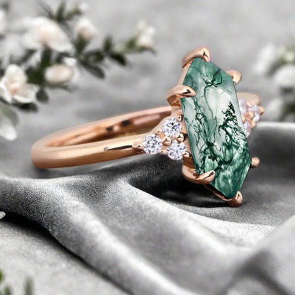 Bague de fiançailles vintage en forme de poire avec aigue-marine, ensemble de bagues de mariage uniques, cadeau d'anniversaire