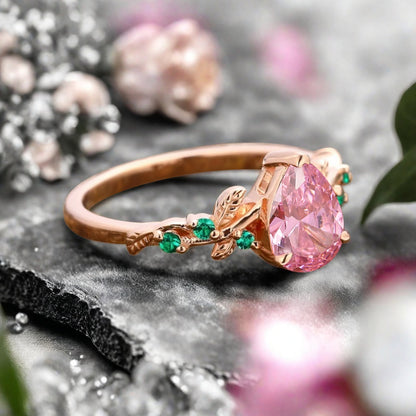 Bague de fiançailles vintage ovale en pierre de lune, bague de promesse unique en opale et moissanite