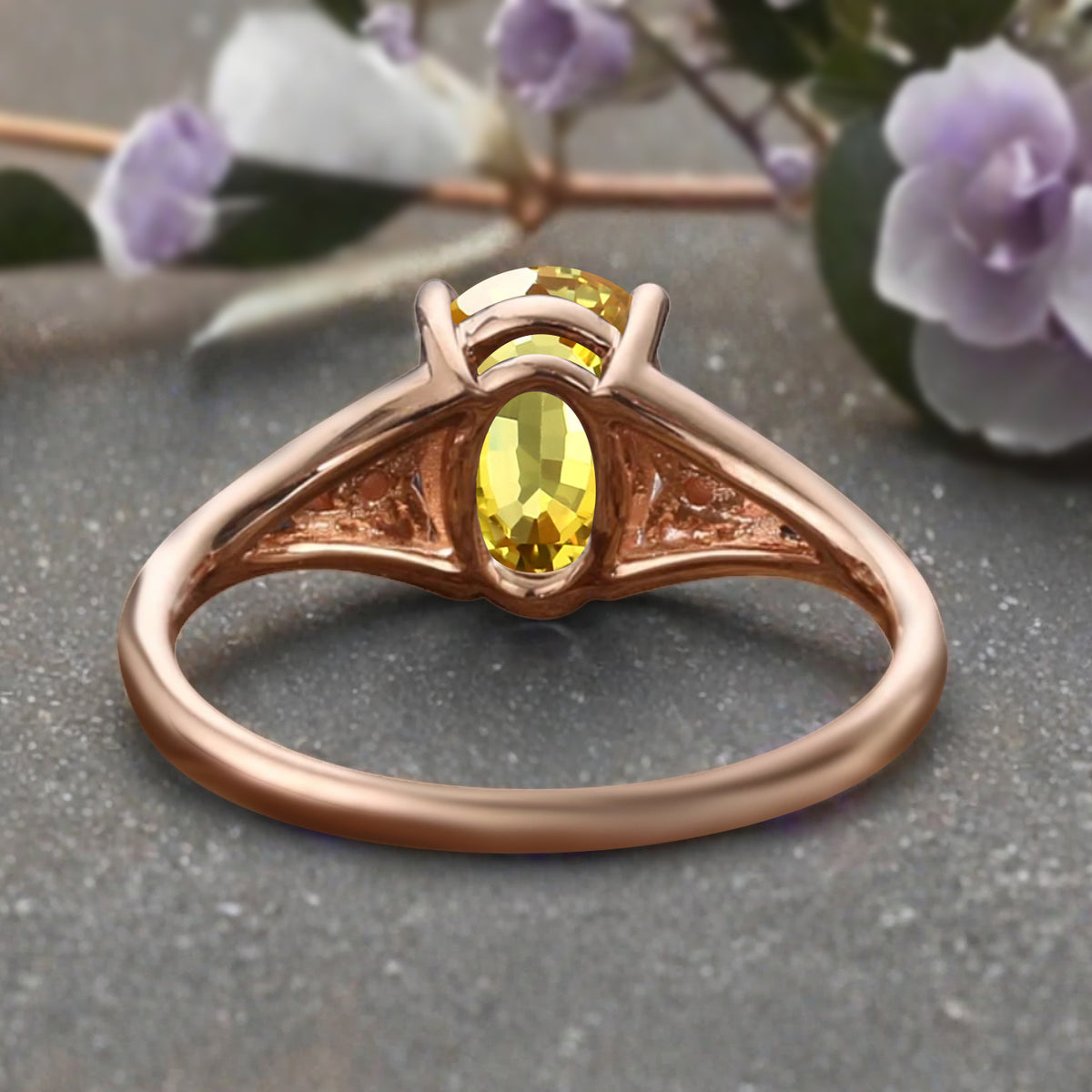 Oval Cut Citrine Engagement Ring Vintage Unique Rose Gold Yellow Agate Wedding Ring Handmade Bridal Promise Ring Anniversary Gift Ring