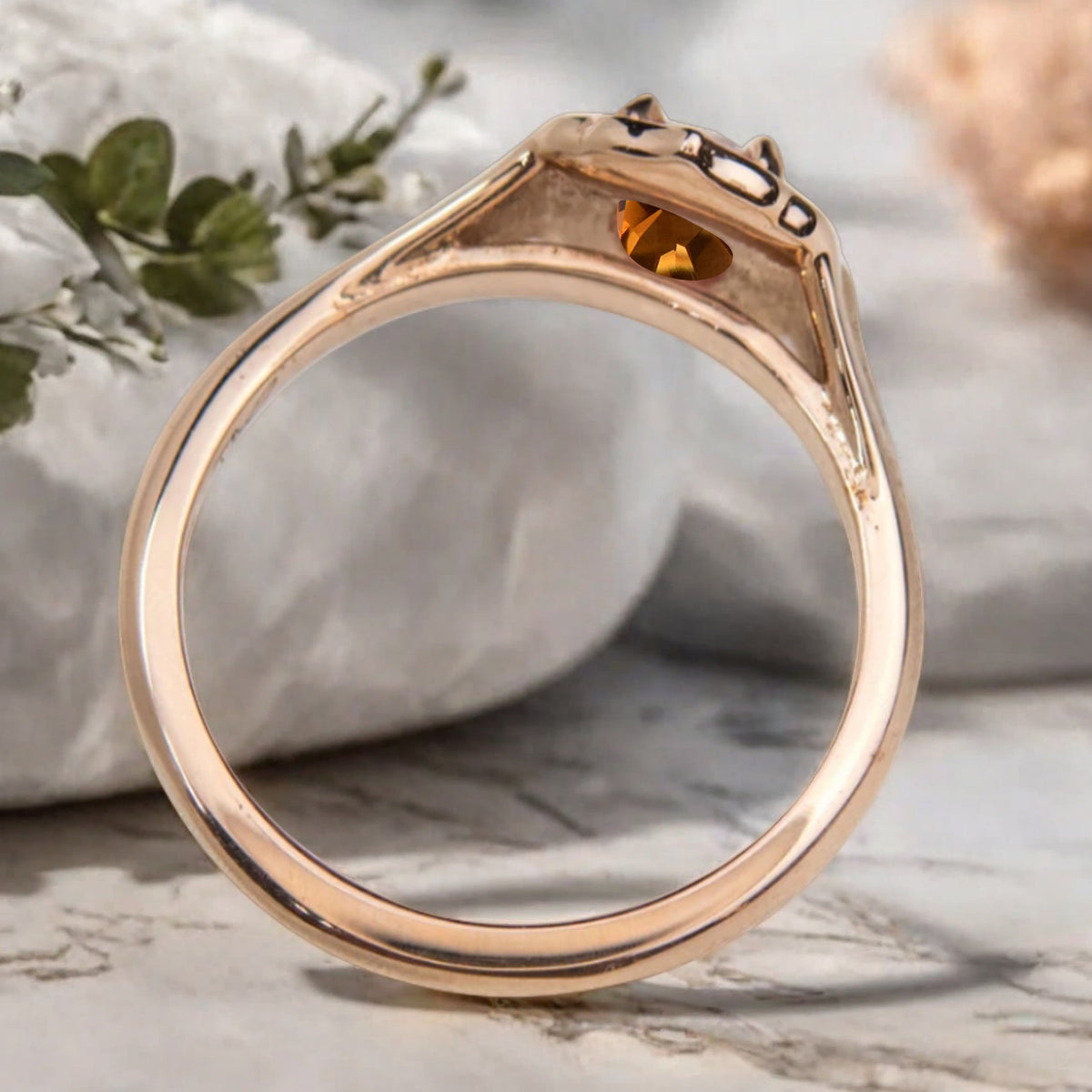 Vintage Citrine Ring Solid Gold Oval Cut Citrine Engagement Halo Ring Unique Moissanite Promise Ring Anniversary Gift Ring For Women