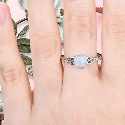 Vintage Oval Mondstein Verlobungsring Unikat Opal Moissanit Versprechensring
