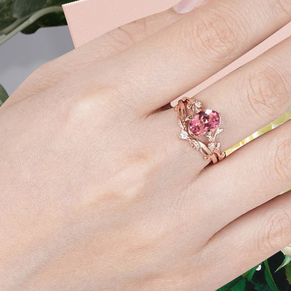 Bague de fiançailles vintage en forme de poire avec aigue-marine, ensemble de bagues de mariage uniques, cadeau d'anniversaire