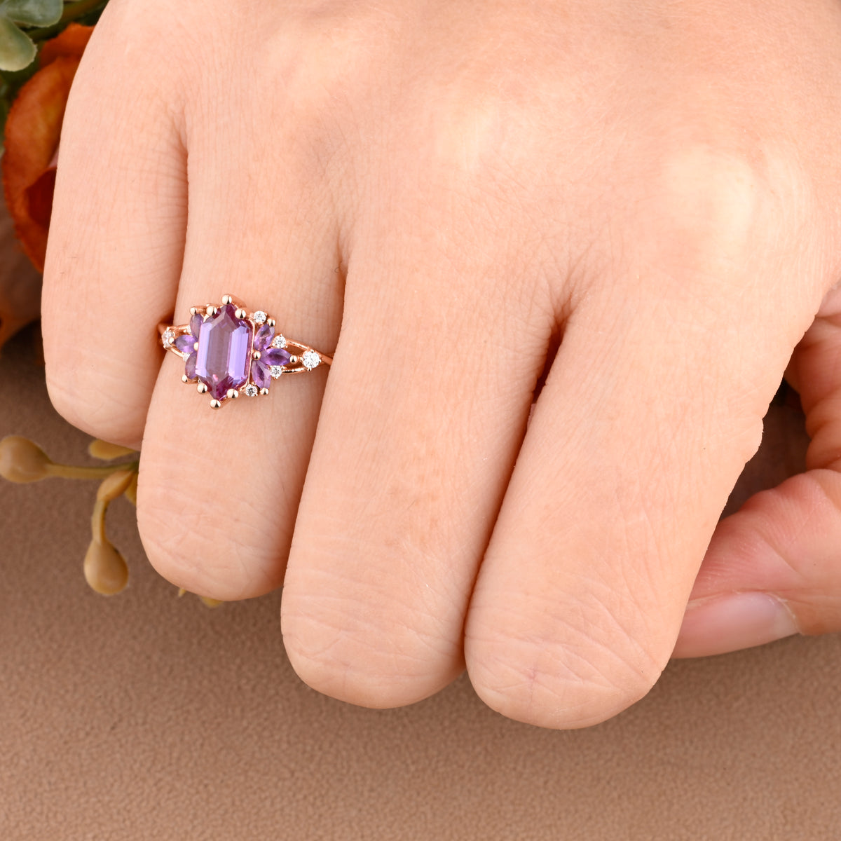 Bague de fiançailles vintage en forme de poire avec aigue-marine, ensemble de bagues de mariage uniques, cadeau d'anniversaire