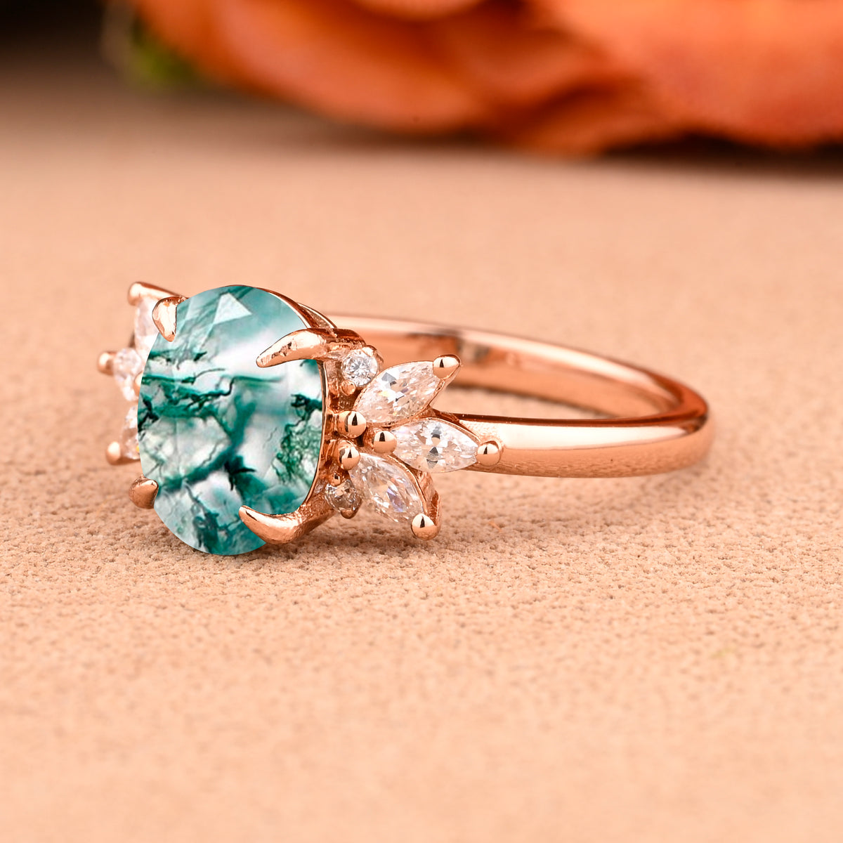 Vintage Birnenform Aquamarin Verlobungsring Set Unikat Versprechen Brautring Set Jubiläumsgeschenk